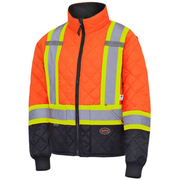 Woolwich - Hi-viz Orange Quilted Freezer/Safety Jacket Thumbnail