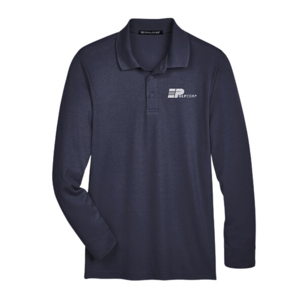 Embroidered Men's Plaited Long Sleeve Polo Thumbnail