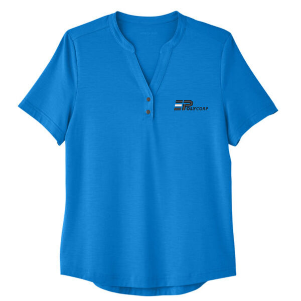 Embroidered Ladies Snap-Up Stretch Performance Polo Thumbnail