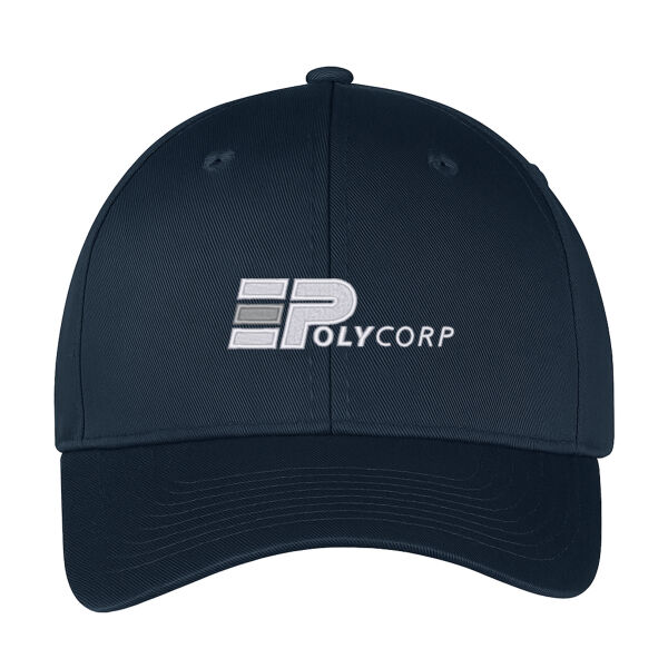 Embroidered Unisex Navy Cotton Baseball Cap Thumbnail